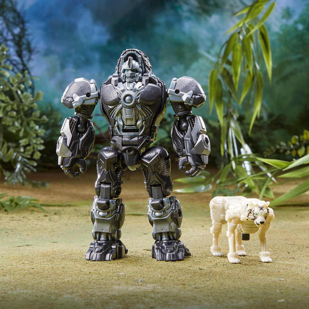 Optimus Primal Beast Weaponizer converts in seven steps.