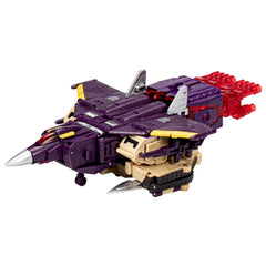 Transformers Blitzwing jet mode showcases fast, flight-inspired display.