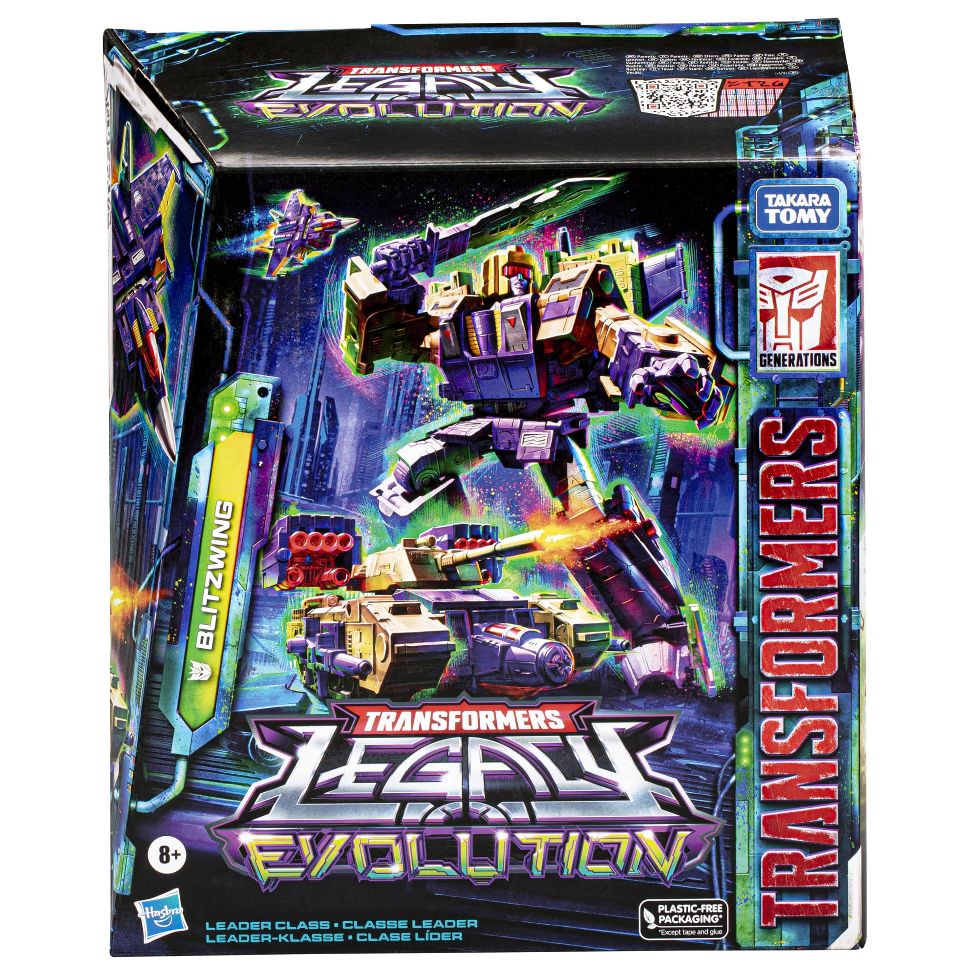 Transformers Blitzwing tech spec scan invites kids to reveal data.