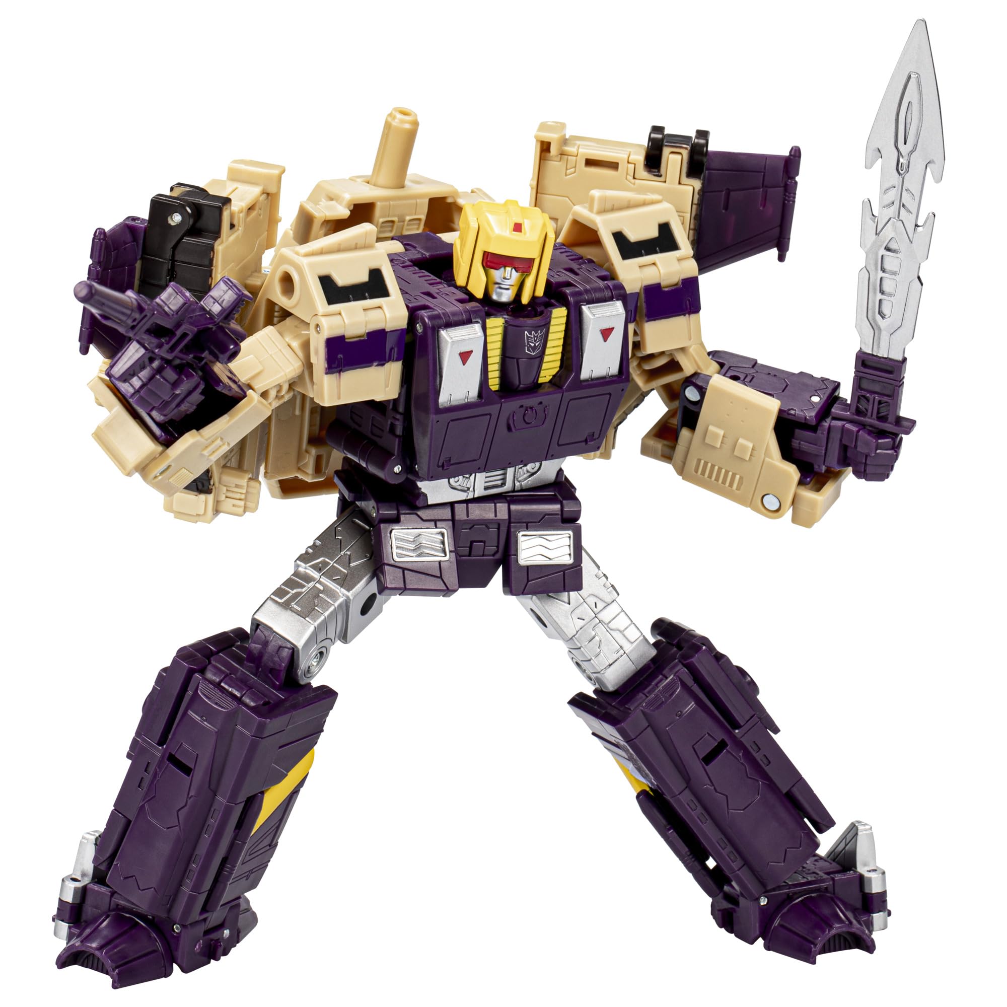 Transformers Blitzwing in three modes battle for versatile play and display.