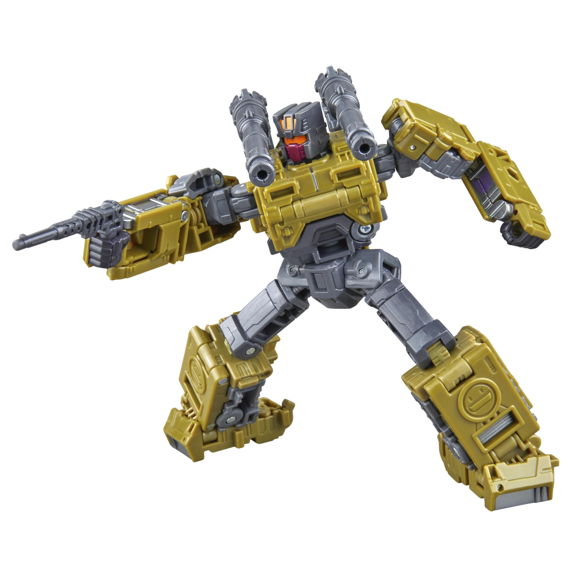 Transformers Combaticon Brawl includes a double cannon accessory for enhanced action.