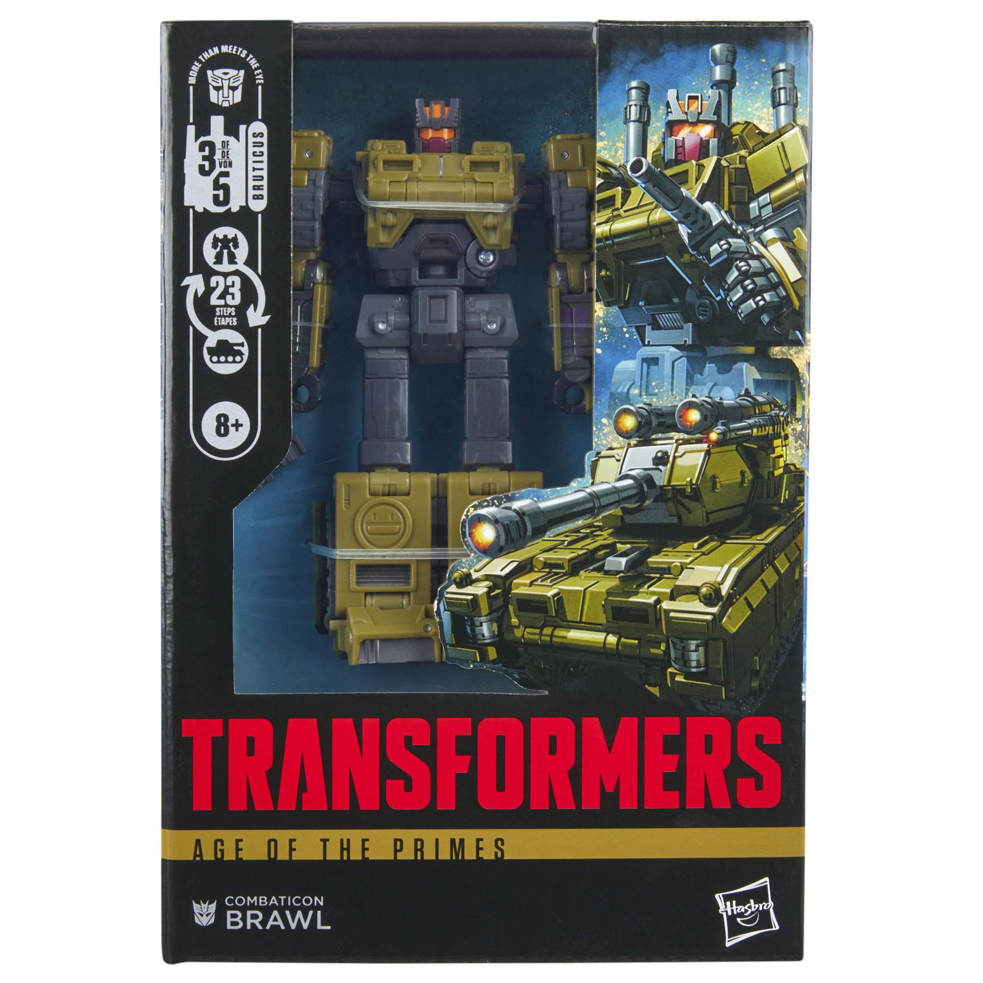 Transformers Combaticon Brawl in tank mode with 23-step conversion for interactive play.