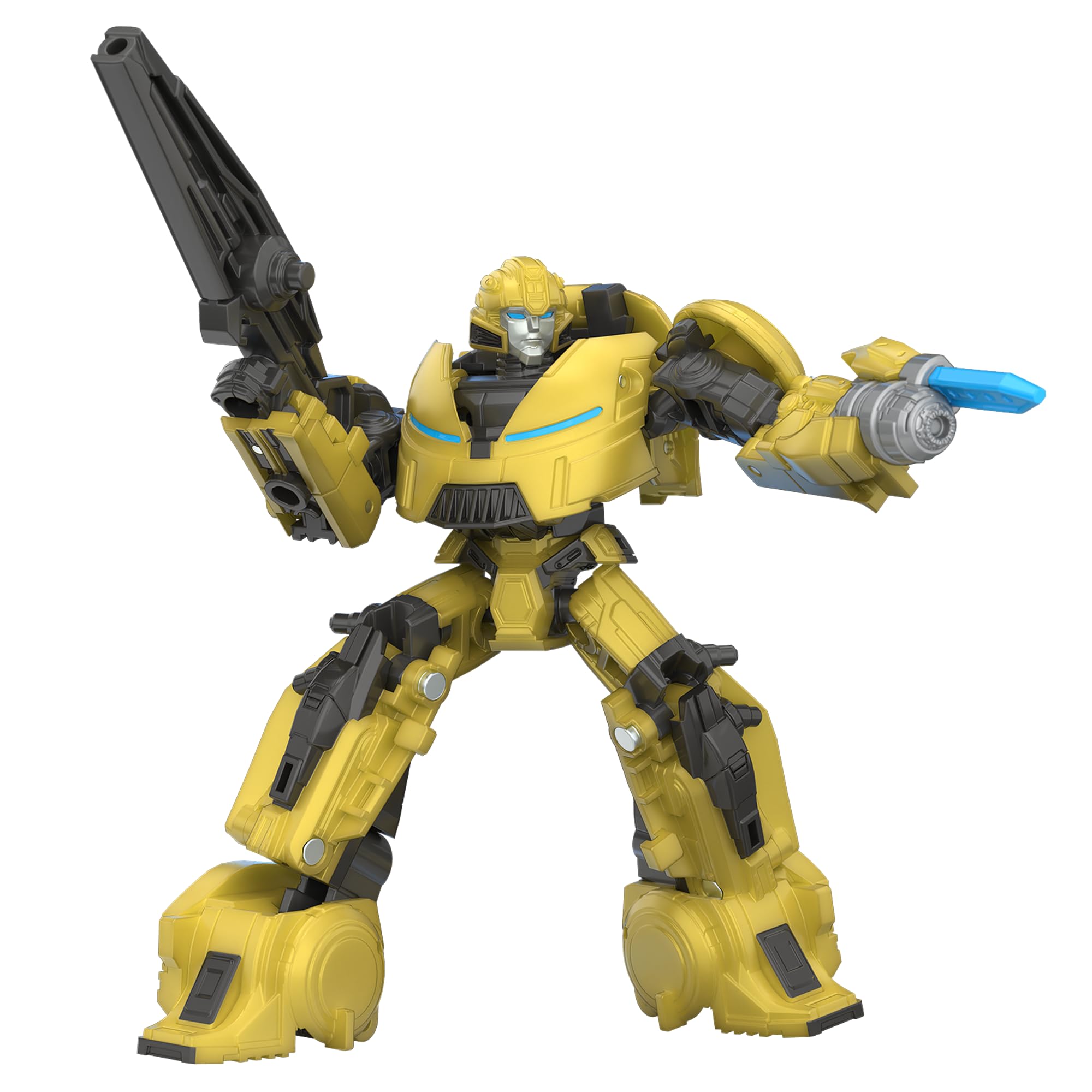 Transformers Bumblebee B-127 in robot-to-car conversion, 18-step transformation for display and play.