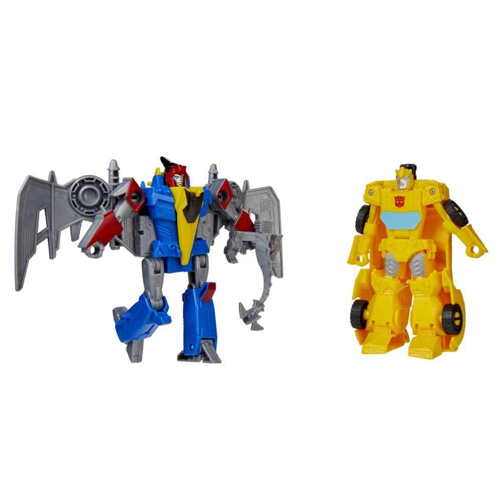 Transformers Bumblebee Cyberverse Adventures: Bumblebee sportscar to robot mode transformation for quick play.