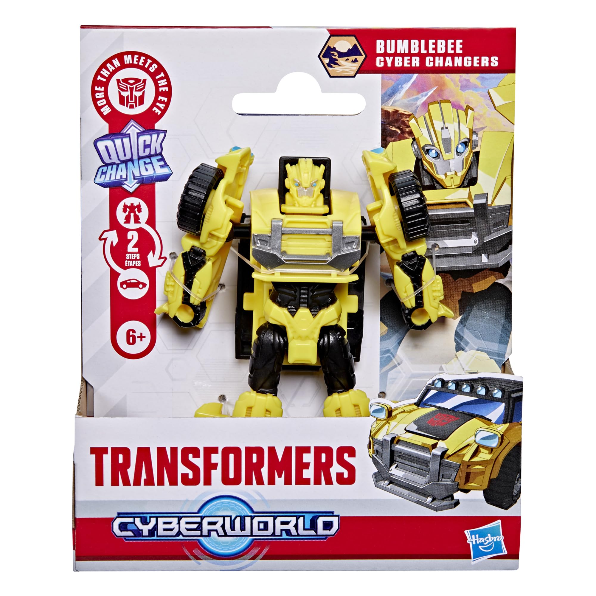 Transformers Bumblebee Cyberworld car mode for fast storytelling.
