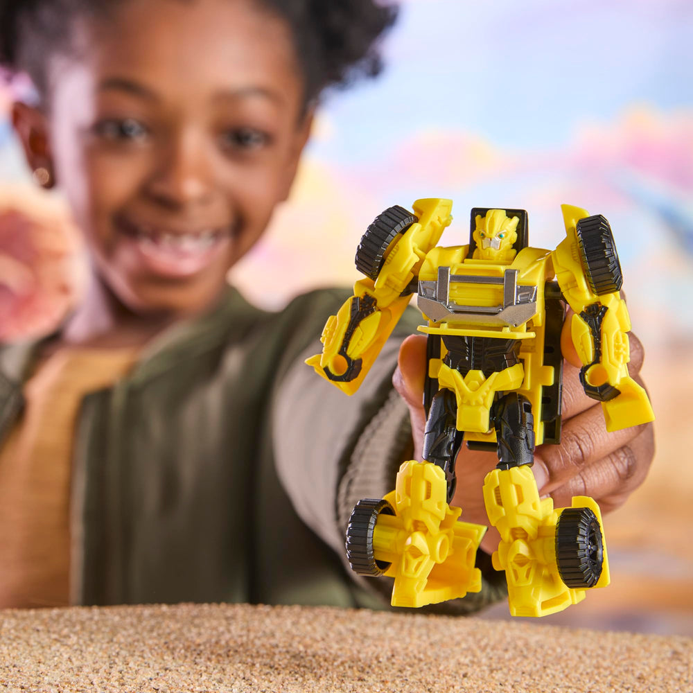 Transformers Bumblebee Cyberworld 4-inch figure fits small hands.
