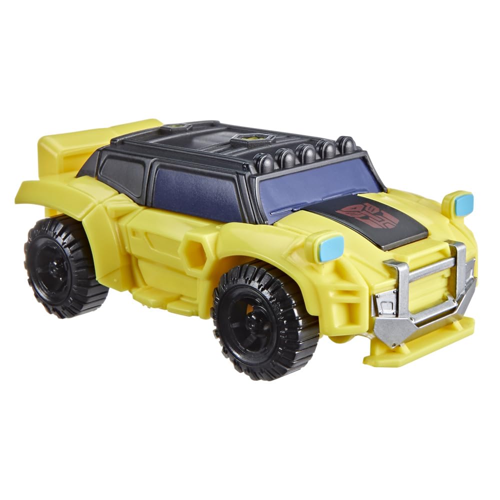 Transformers Bumblebee Cyberworld poseable figure enables dynamic poses.