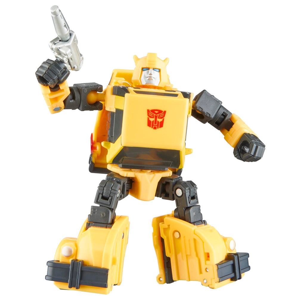 Transformers Bumblebee in robot mode with movie deco for display