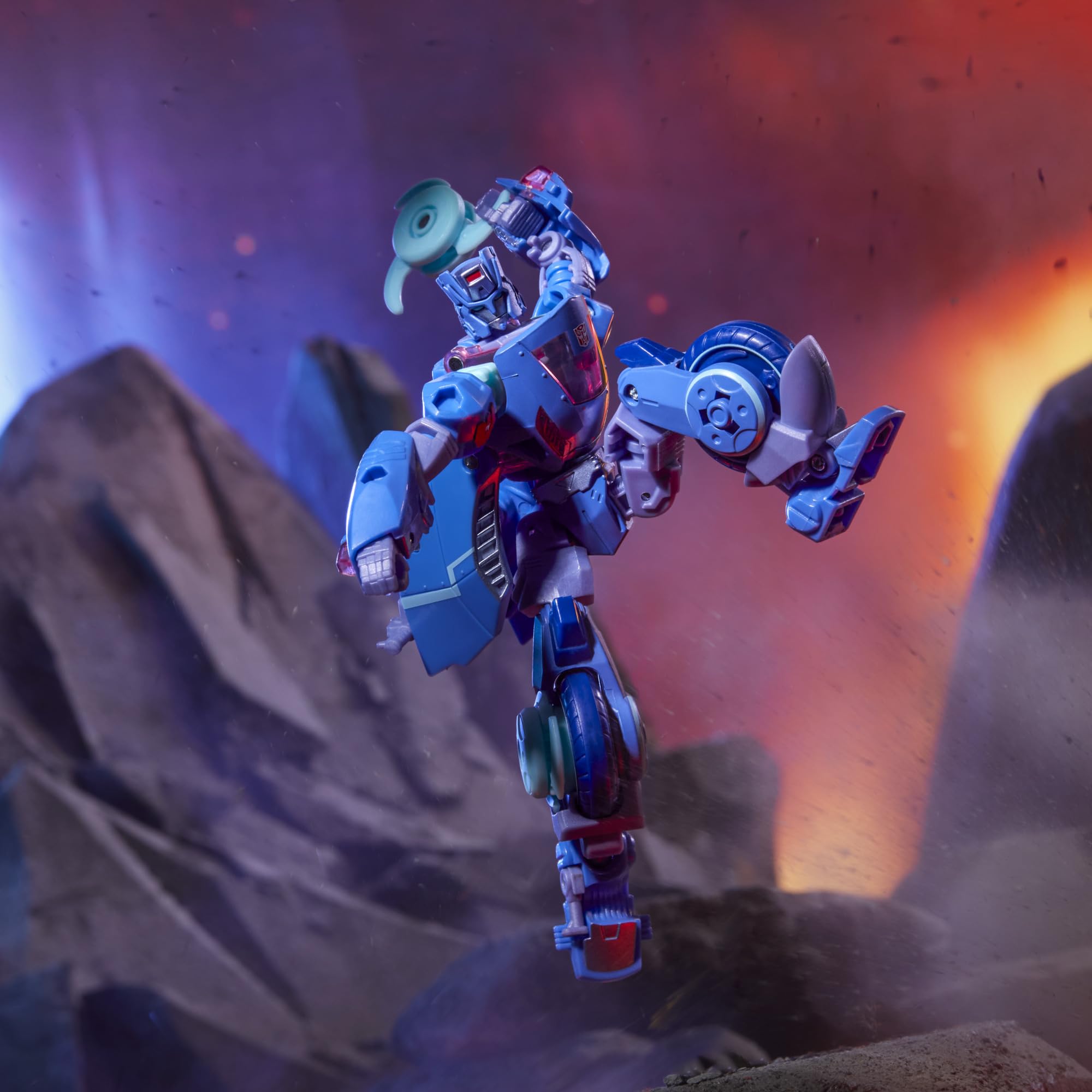Transformers Chromia articulated arms for dynamic action.