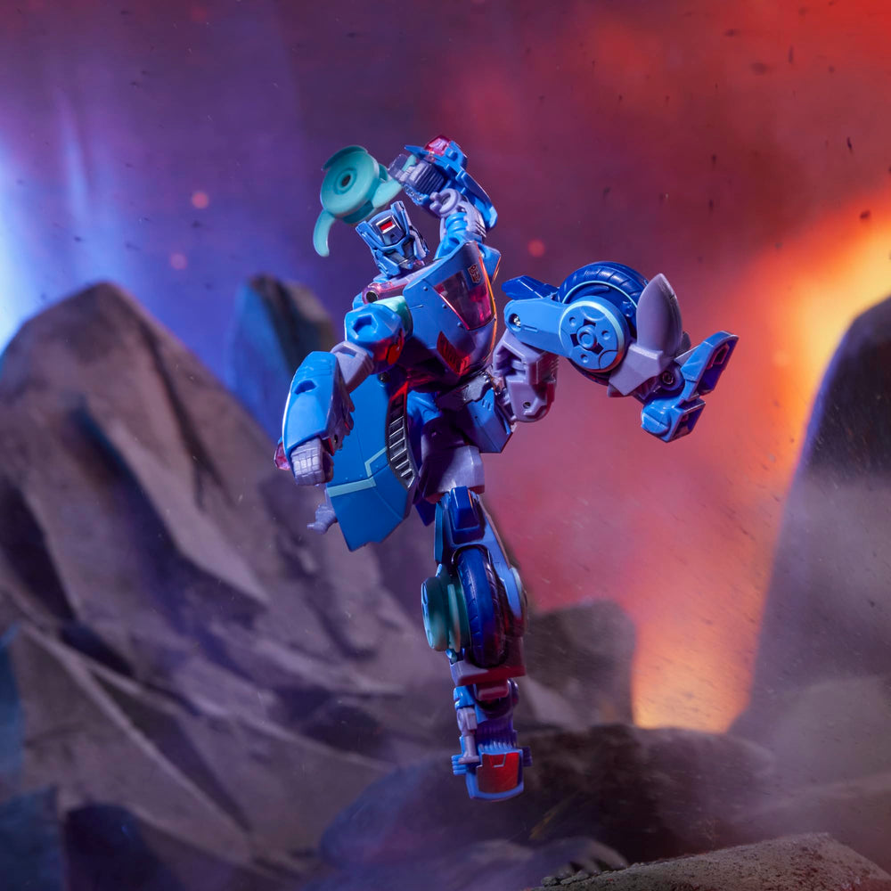 Transformers Chromia articulated arms for dynamic action.
