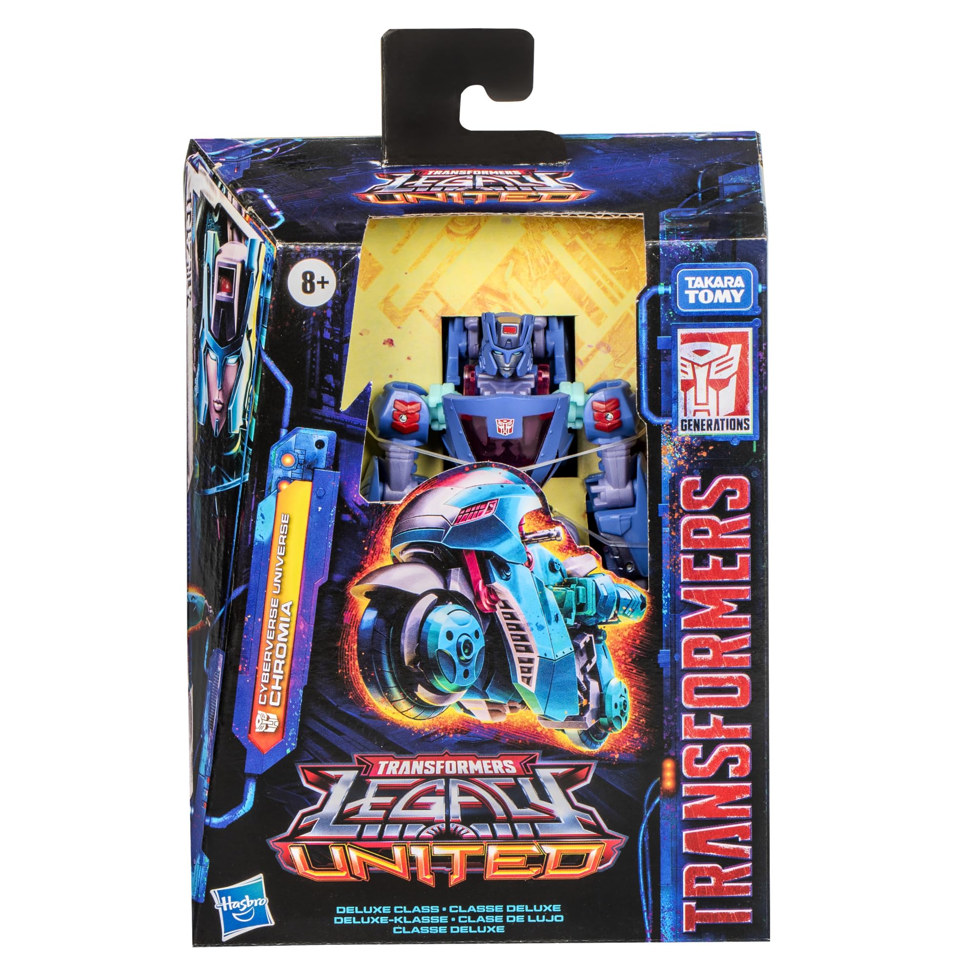 Transformers Chromia motorcycle mode for quick conversion and on-the-go battles.