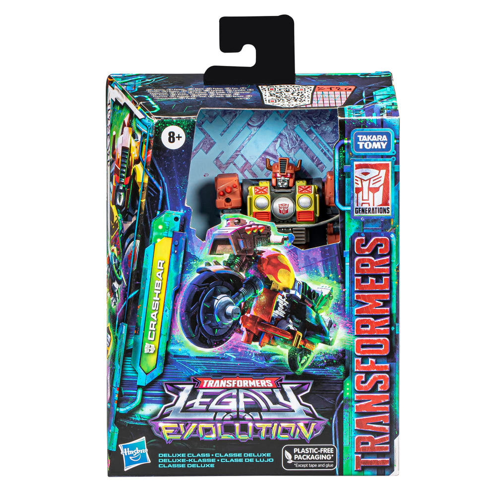 Transformers Crashbar motorcycle mode toy designed for high-speed action storytelling.