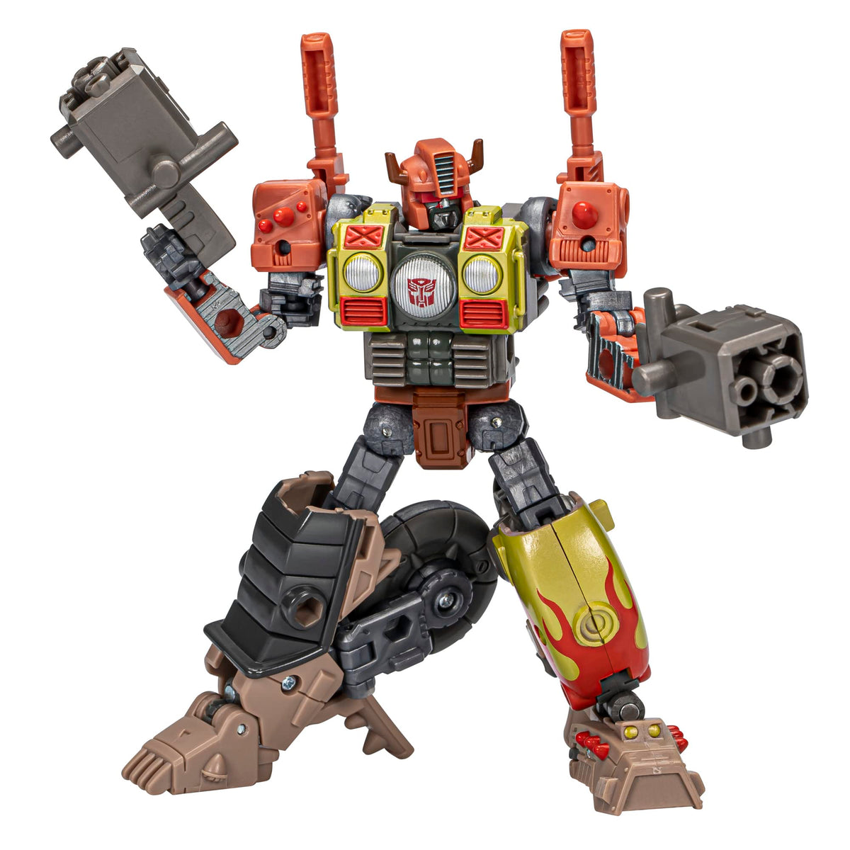 Transformers Crashbar robot mode figure ready for fast, dynamic play.