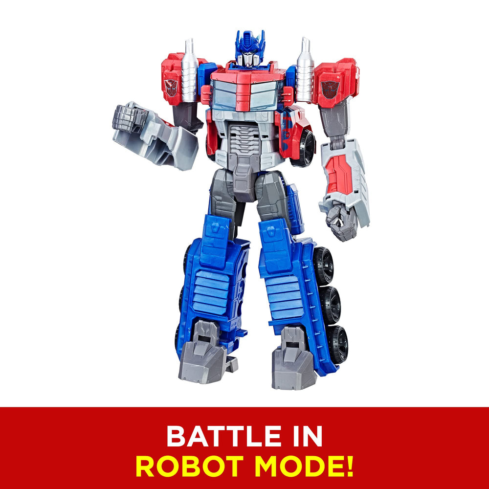 Cyber Commander Series Optimus Prime figure shown for collectible display and play.