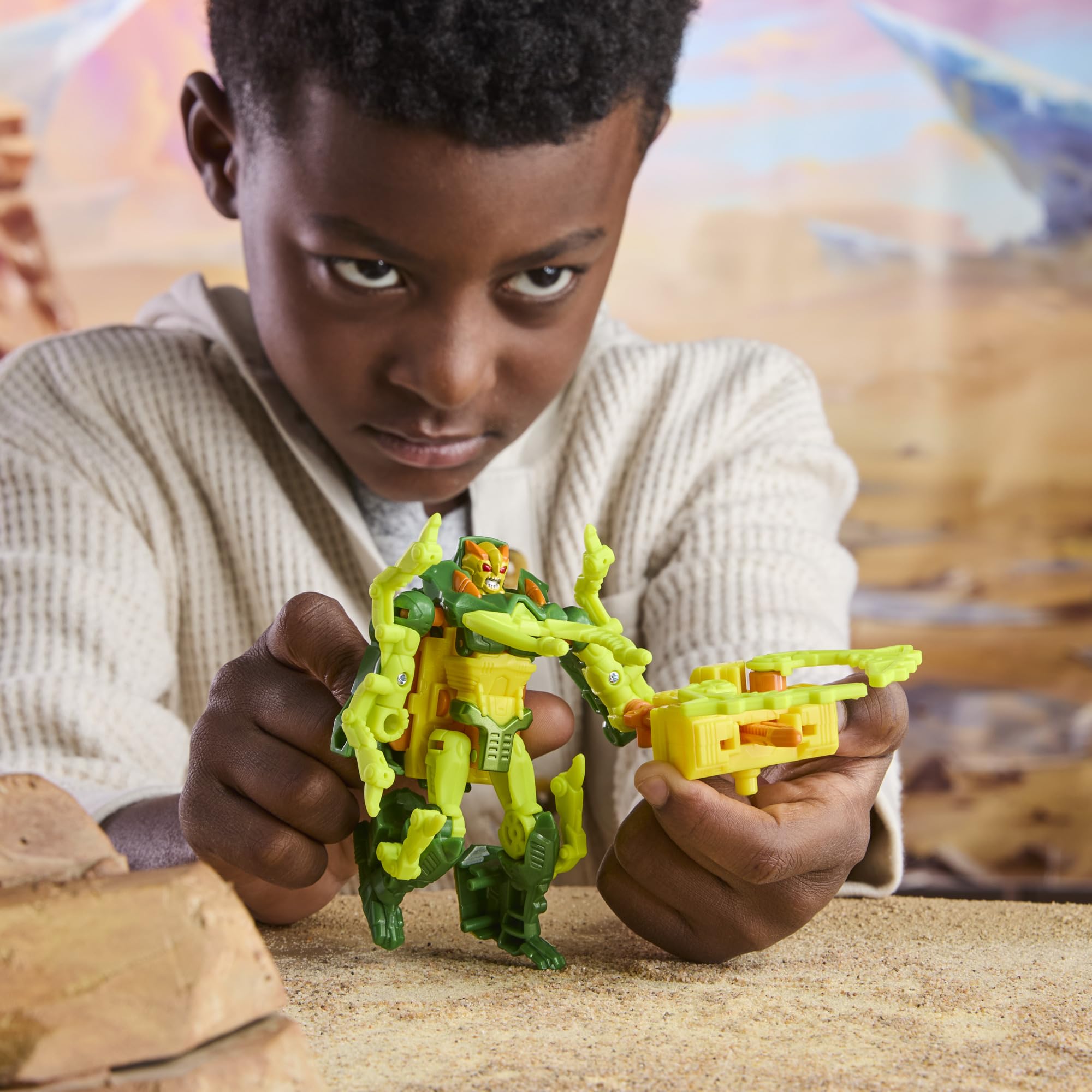 Beetle mode action for imaginative creature play