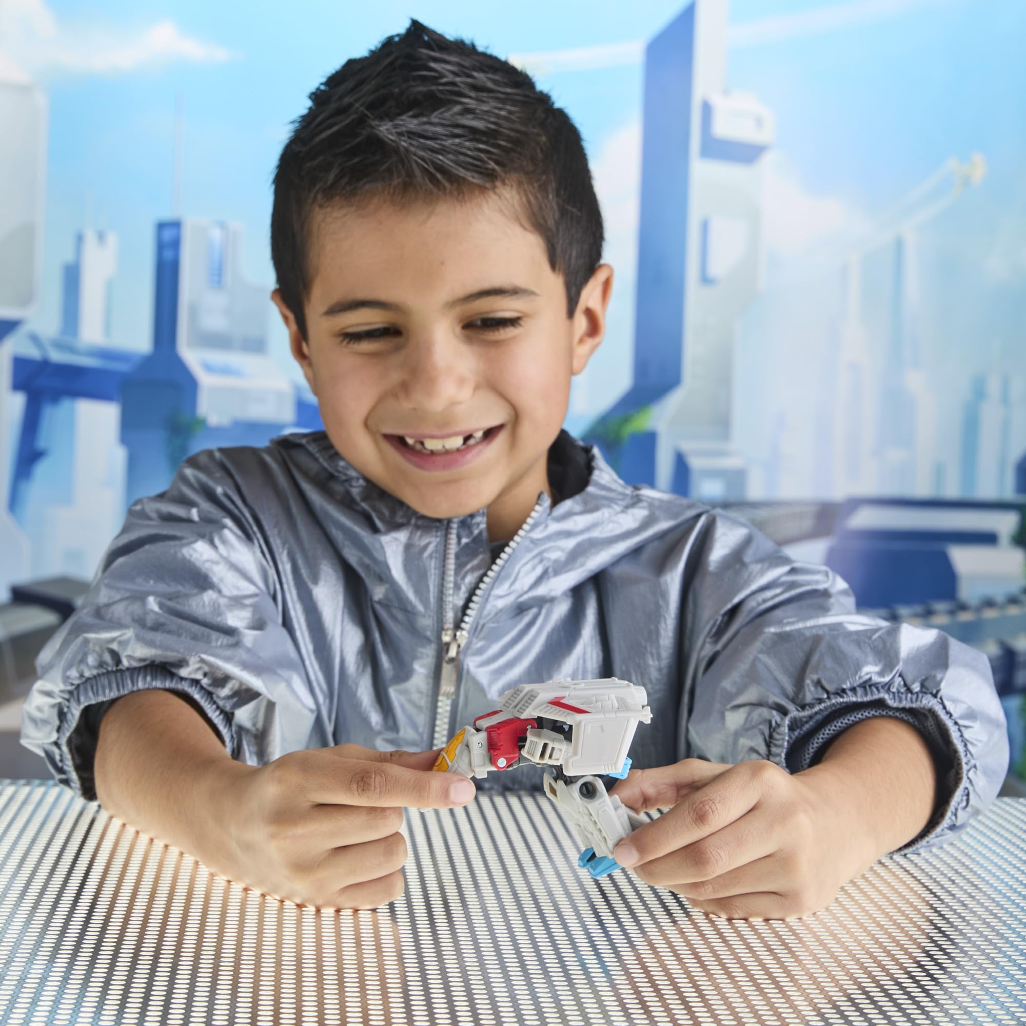 In-hand Starscream action figure designed for young collectors