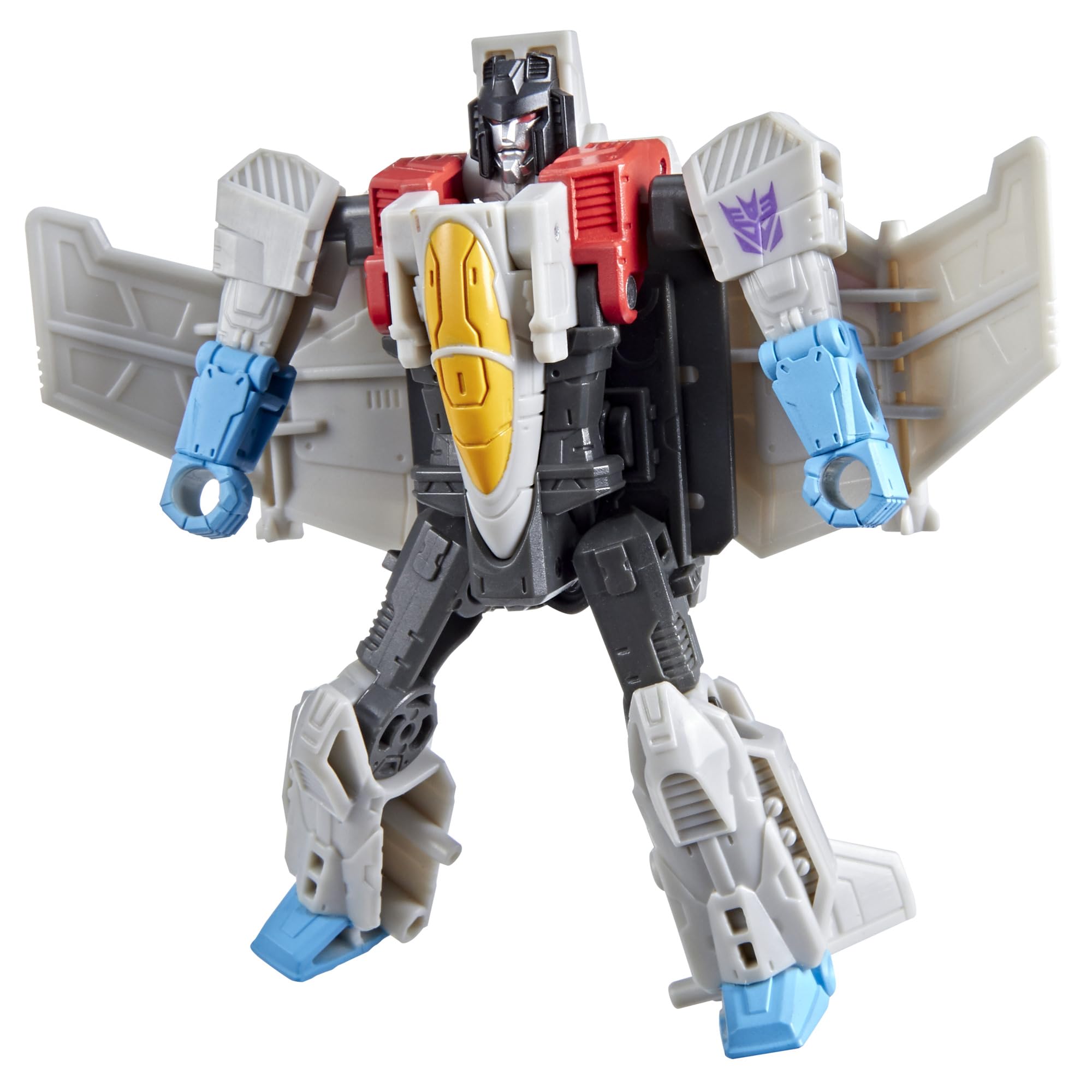 Transformers CYBERWORLD Starscream robot pose for action play and storytelling