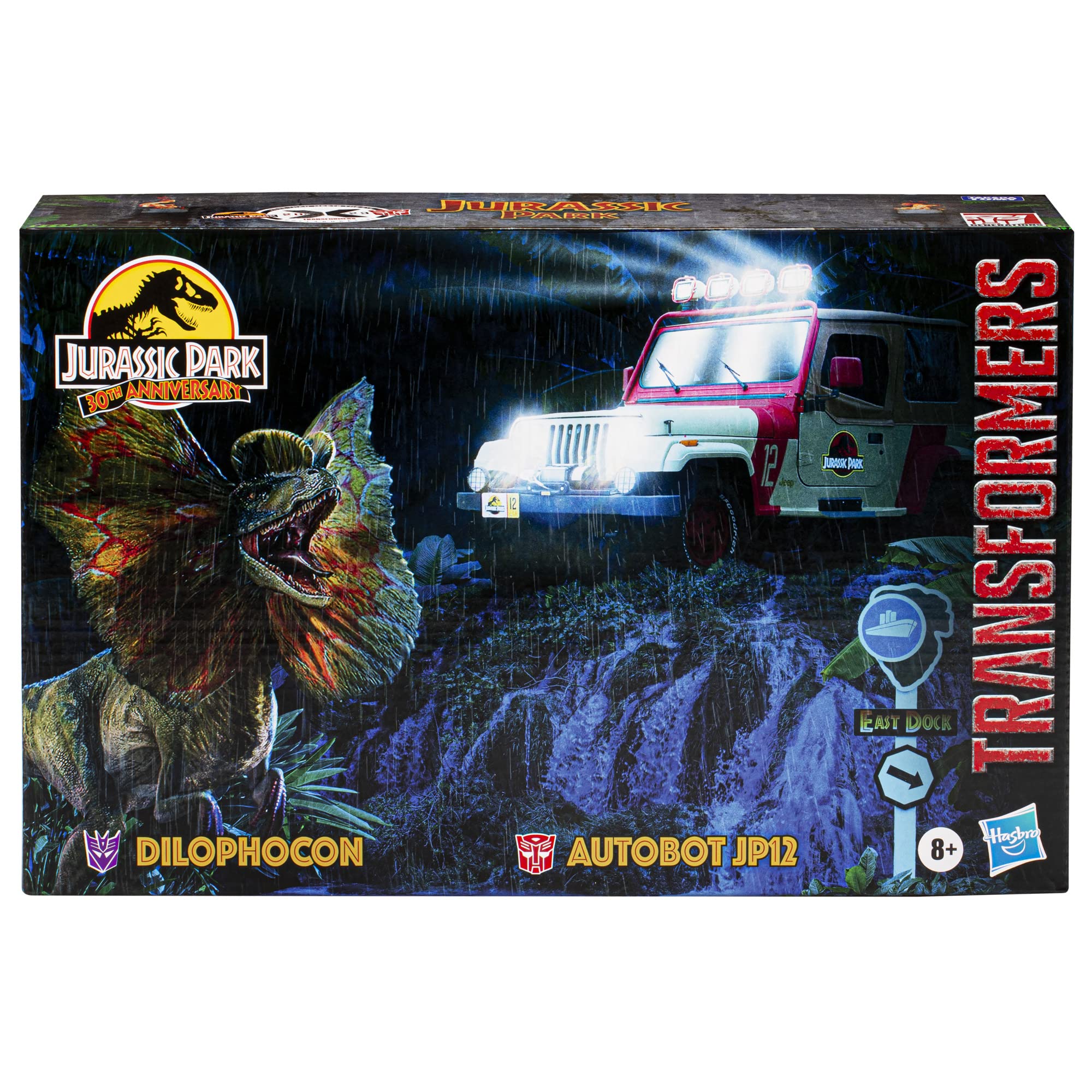 Transformers Dilophocon vehicle mode showcasing Jurassic Park-inspired jeep design.
