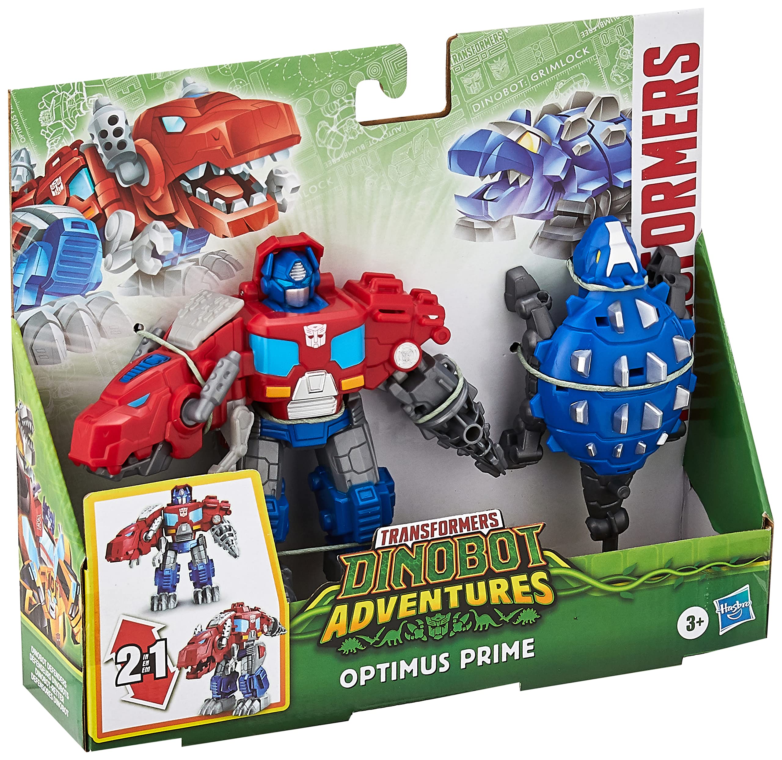 Transformers Dinobot Adventures Optimus Prime 5-inch tall figure for hands-on fun.