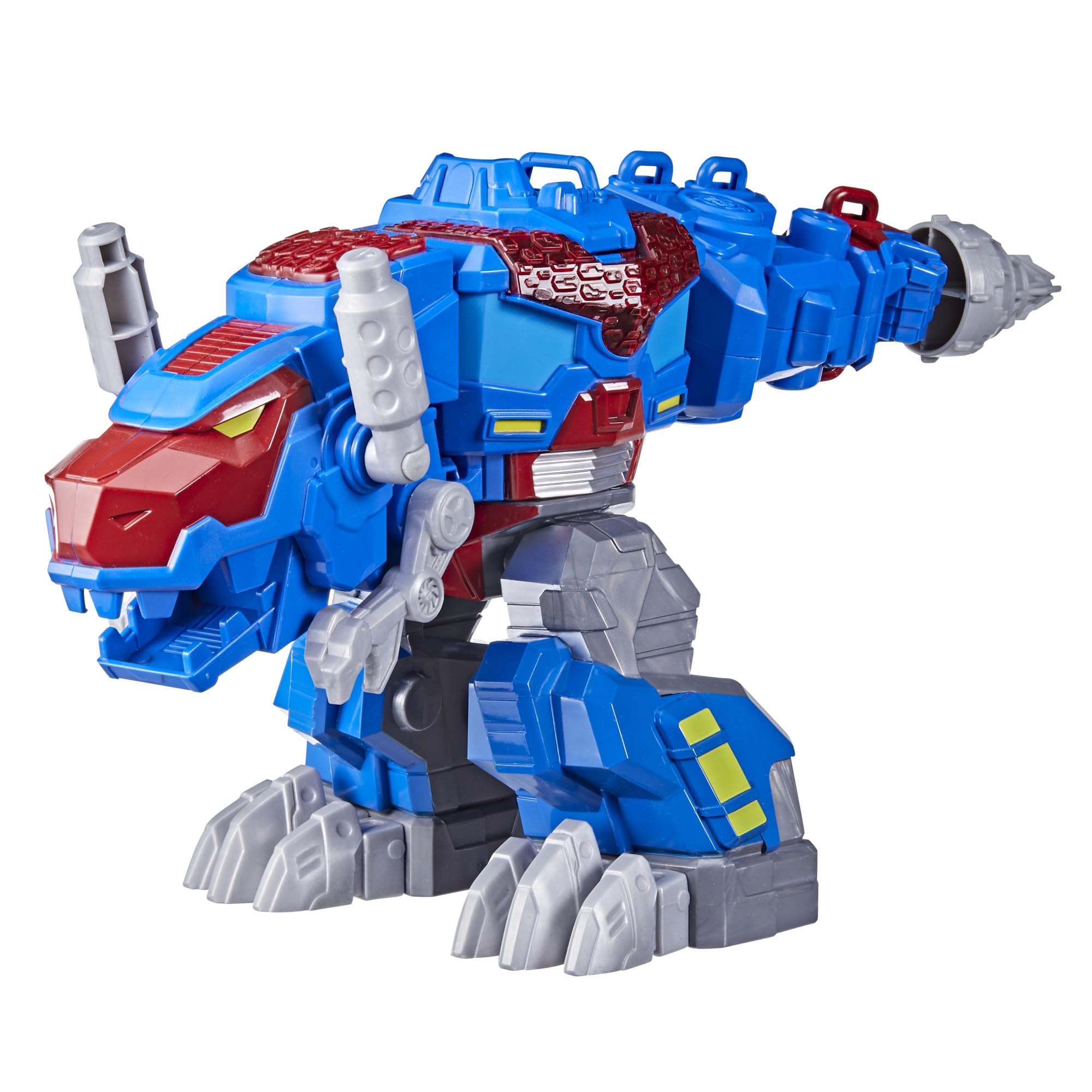 Transformers Dinobot Adventures Optimus Prime T-Rex stance for imaginative play and exploration.