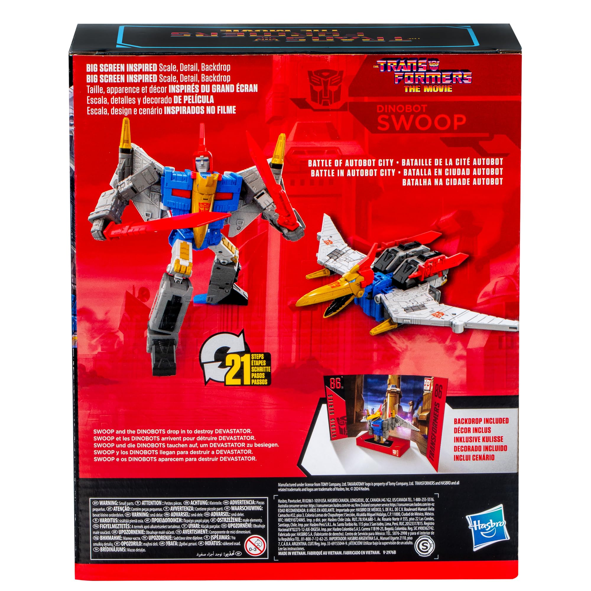 Transformers Dinobot Swoop on display, Studio Series leader class figure.
