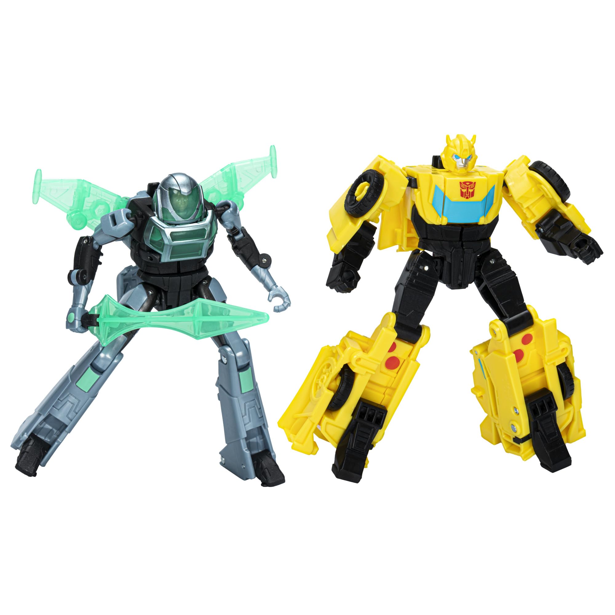 Transformers EarthSpark Bumblebee robot to car conversion in 9 steps for imaginative play.