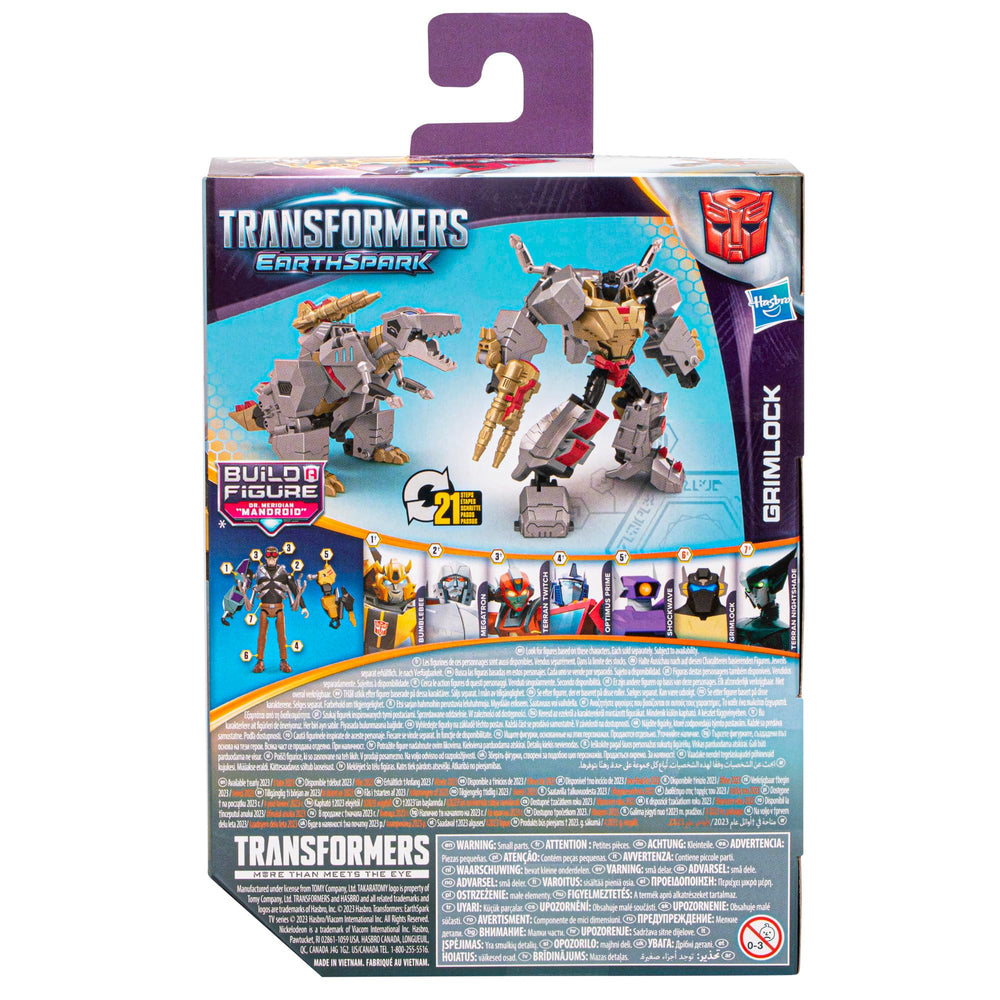 Transformers EarthSpark Grimlock 5-inch figure designed for kids ages 6 and up