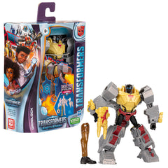 Transformers EarthSpark Grimlock with cannon blaster for battle-ready adventures