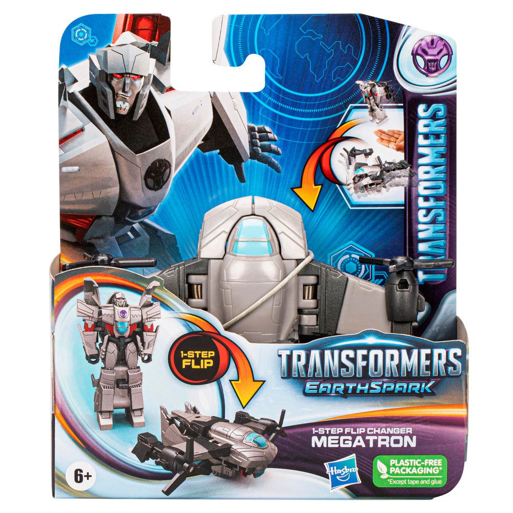 The 4-inch EarthSpark Megatron figure designed for hands-on battles and collection.