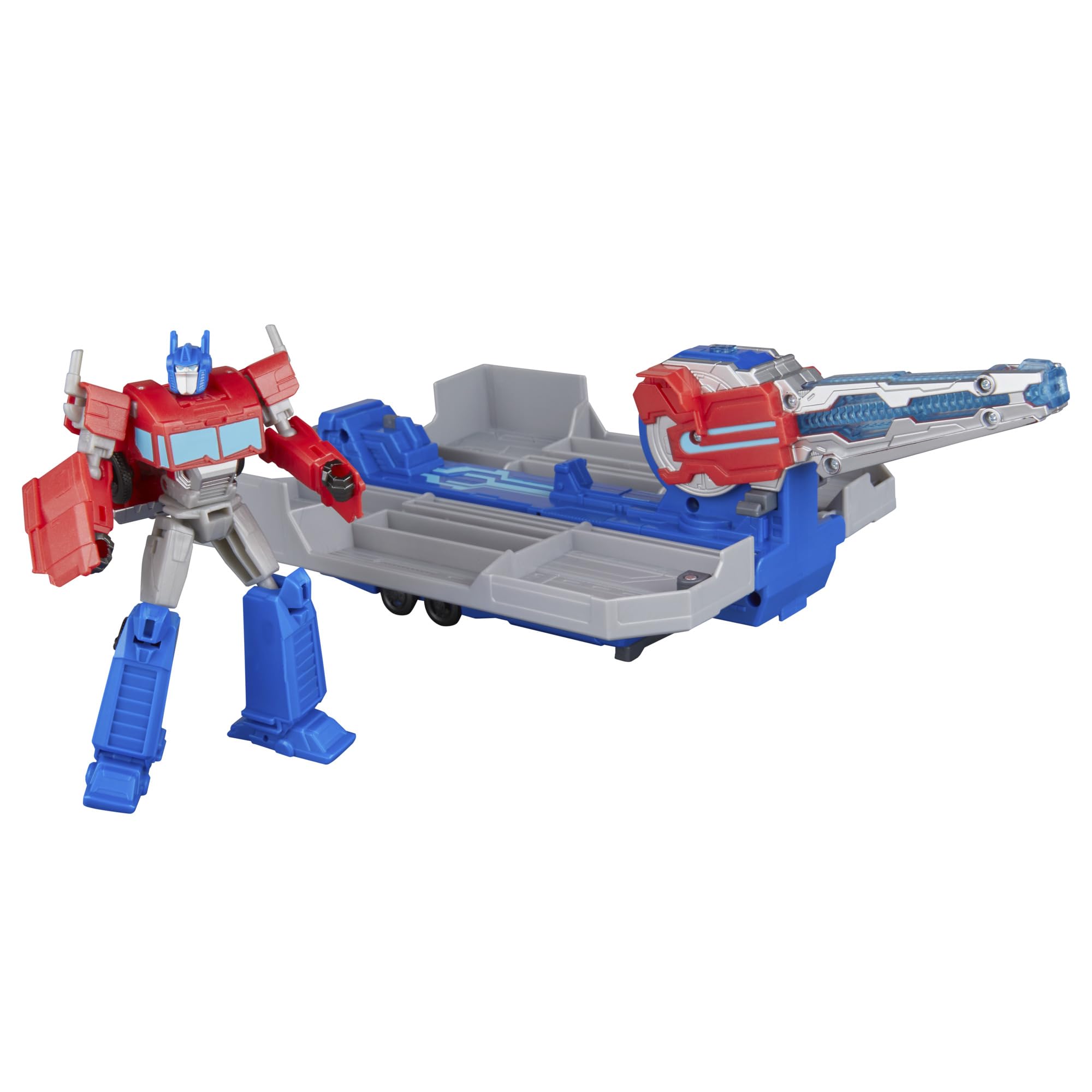 Transformers EarthSpark Optimus Prime robot mode ready for action