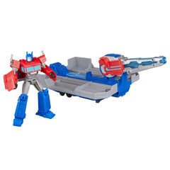 Transformers EarthSpark Optimus Prime robot mode ready for action