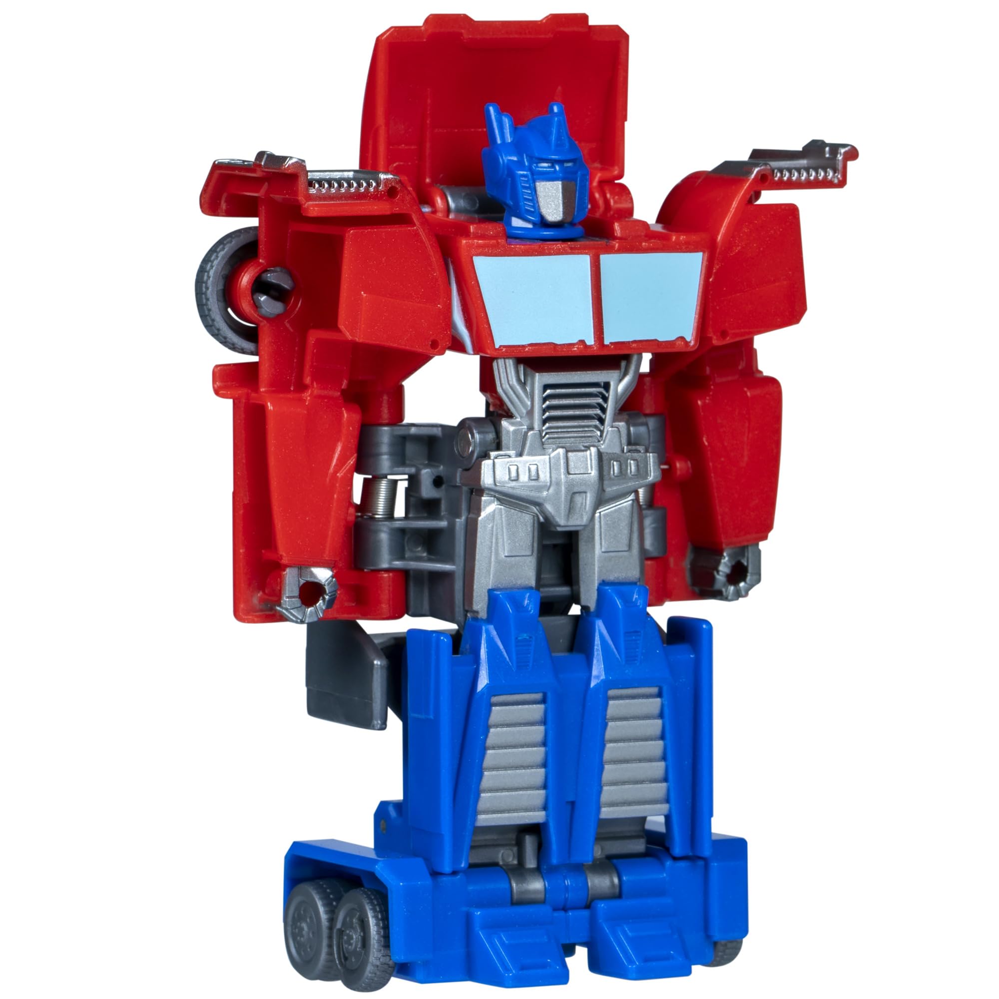 Transformers EarthSpark Optimus Prime in truck mode ready for a smash.