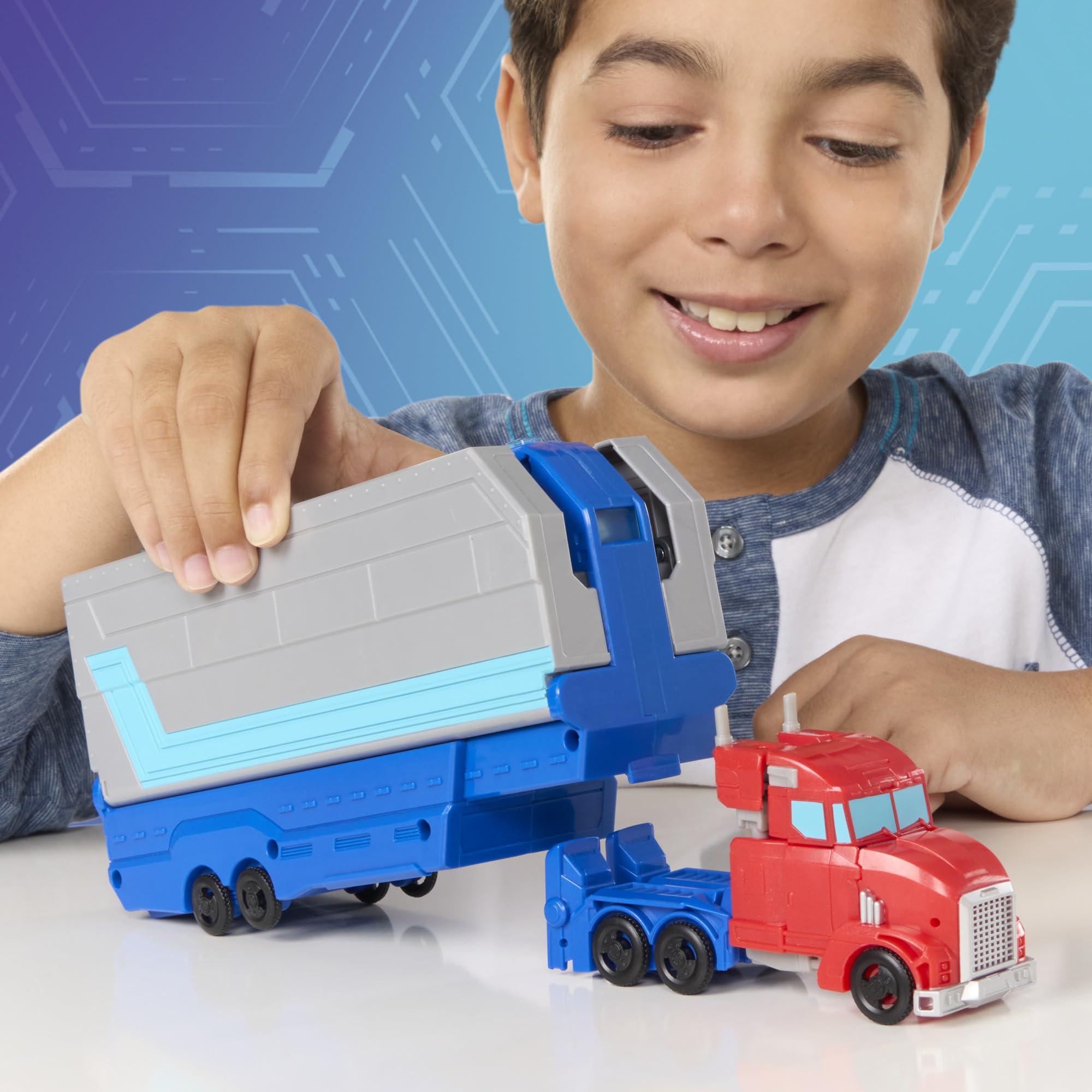 Transformers EarthSpark Optimus Prime truck mode for roll out