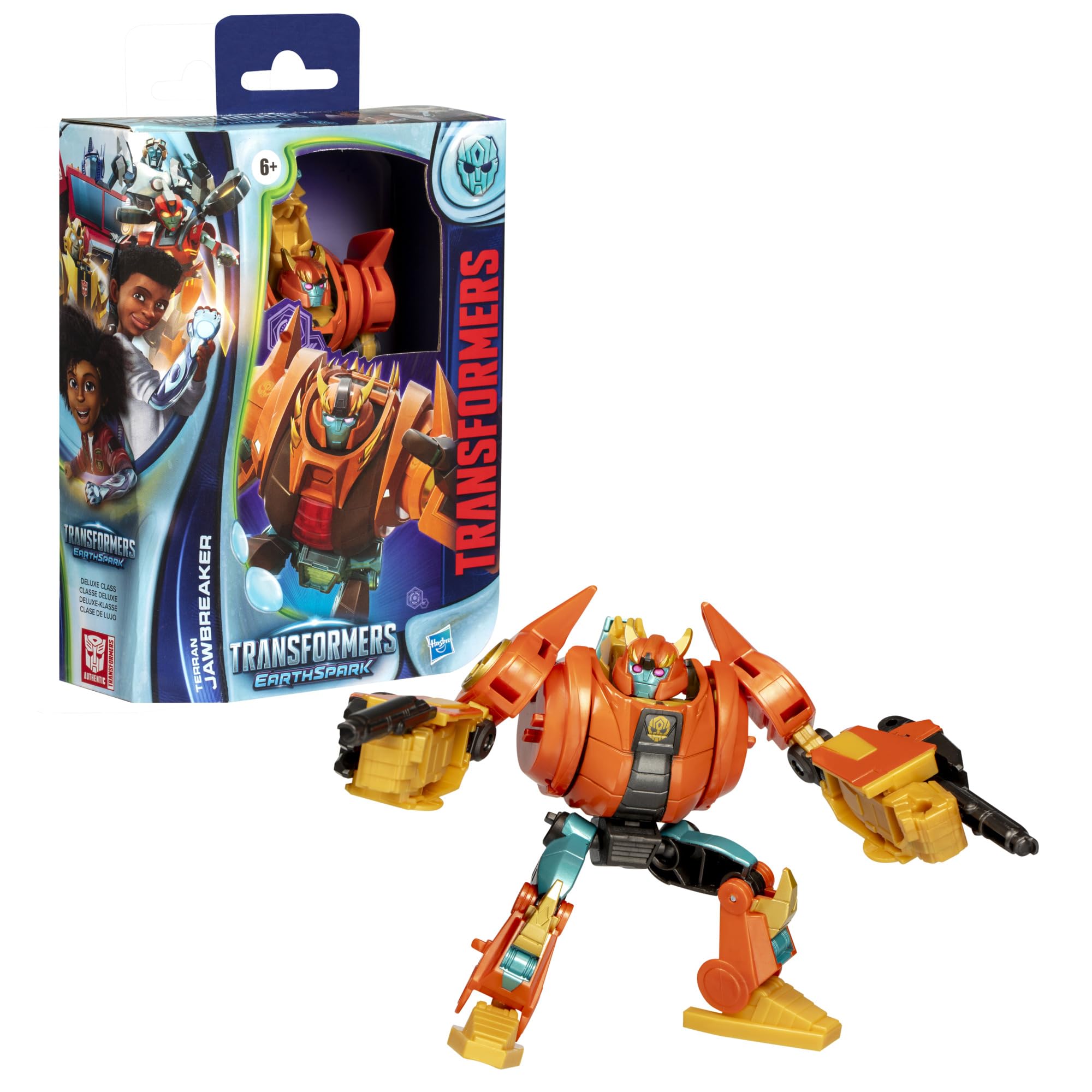 Transformers EarthSpark Terran Jawbreaker robot mode action figure ready for adventures