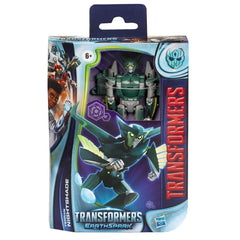 Transformers EarthSpark Terran Nightshade deluxe packaging showing Build-A-Figure piece