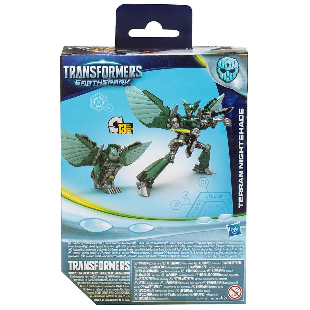 Transformers EarthSpark Terran Nightshade with Dr. Meridian Build-A-Figure piece included