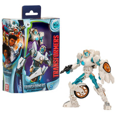 Transformers EarthSpark Terran Thrash accessories include missiles and shield-blaster for versatile play.
