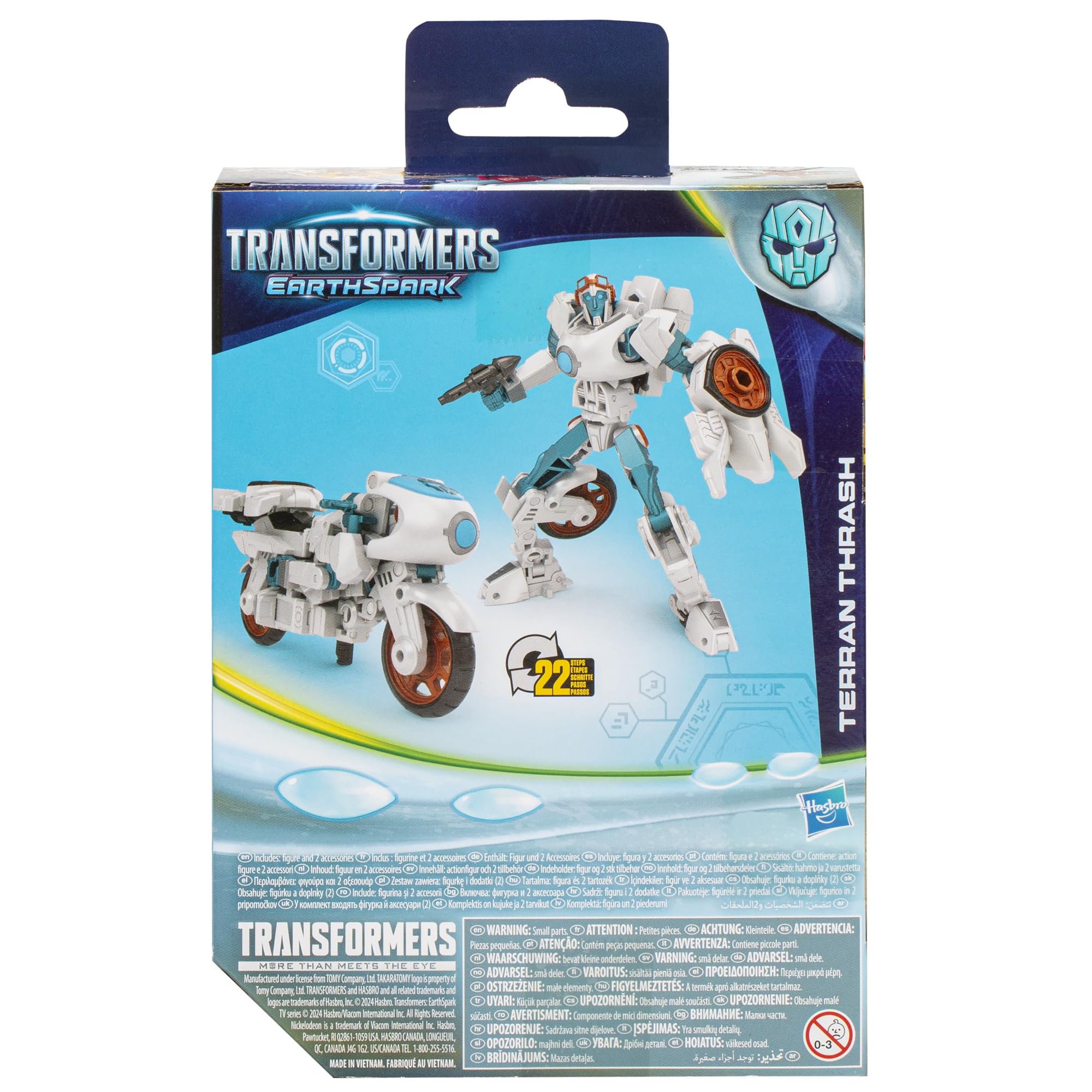 Transformers EarthSpark Terran Thrash is suitable for kids ages 6 and up and collectors.