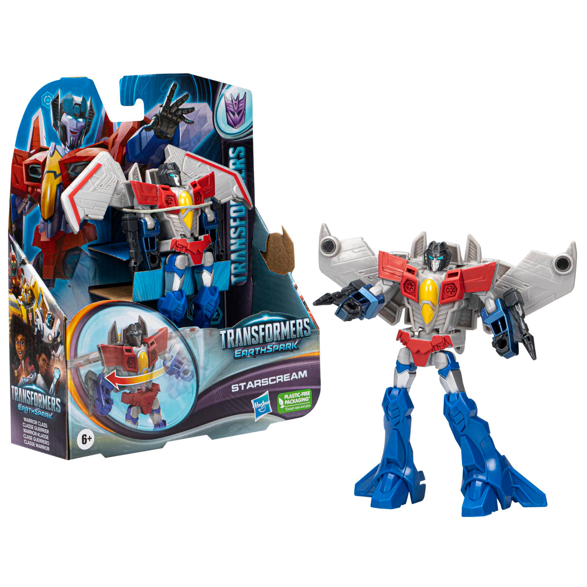 Transformers EarthSpark Starscream robot toy for imaginative play and collection.