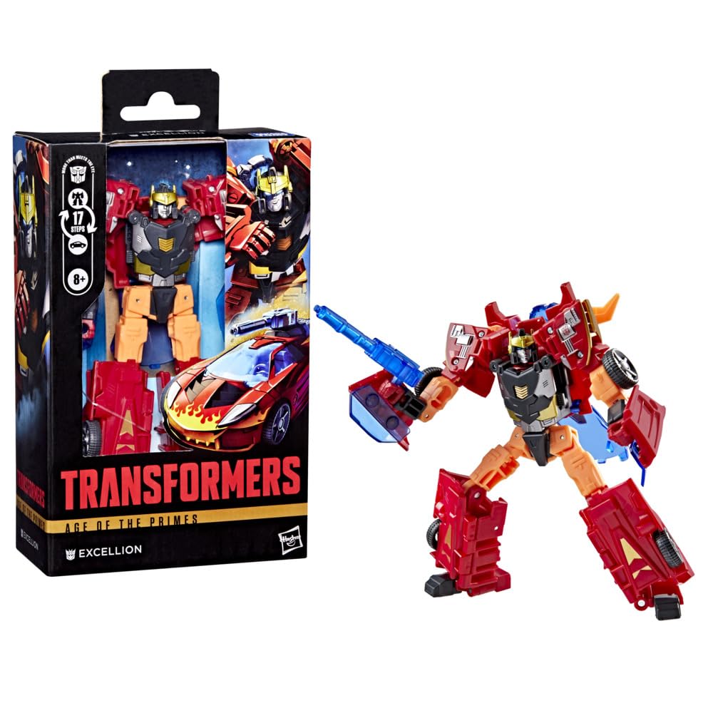 Transformers Excellion figure in robot mode ready for action poses