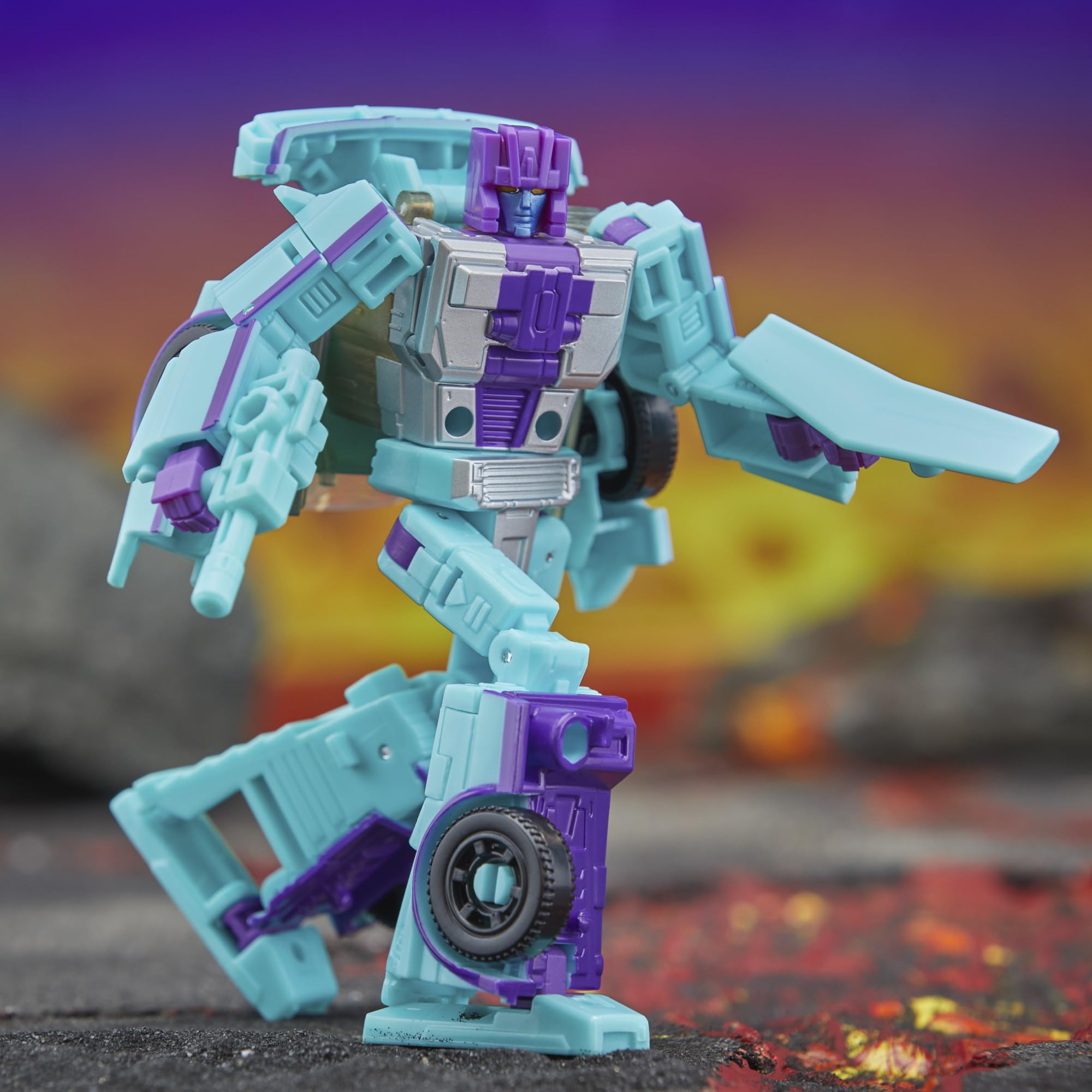 Transformers G2 Breakdown with spoiler accessory attached in car mode.