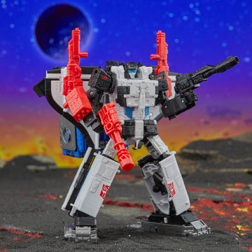 Transformers Galaxy Shuttle combined blaster shows a larger weapon option for dramatic battles