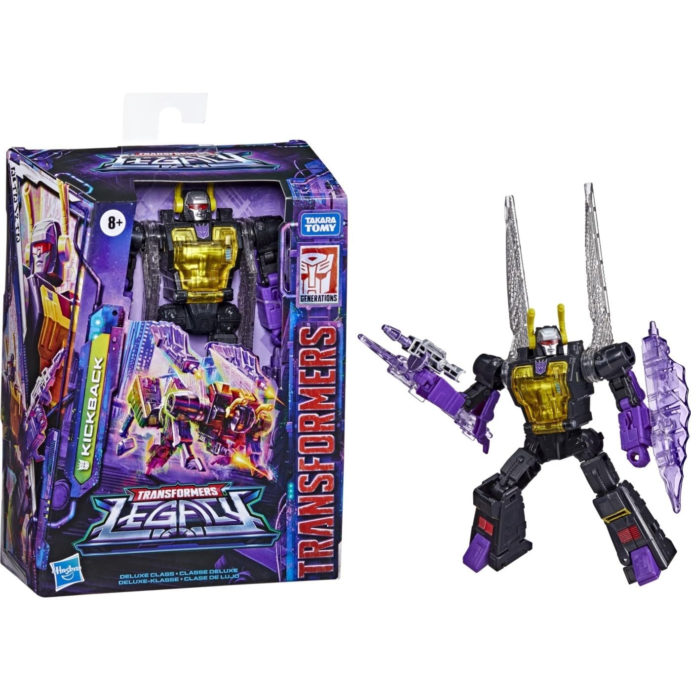 Transformers Kickback blaster attachment, adds action during battles.