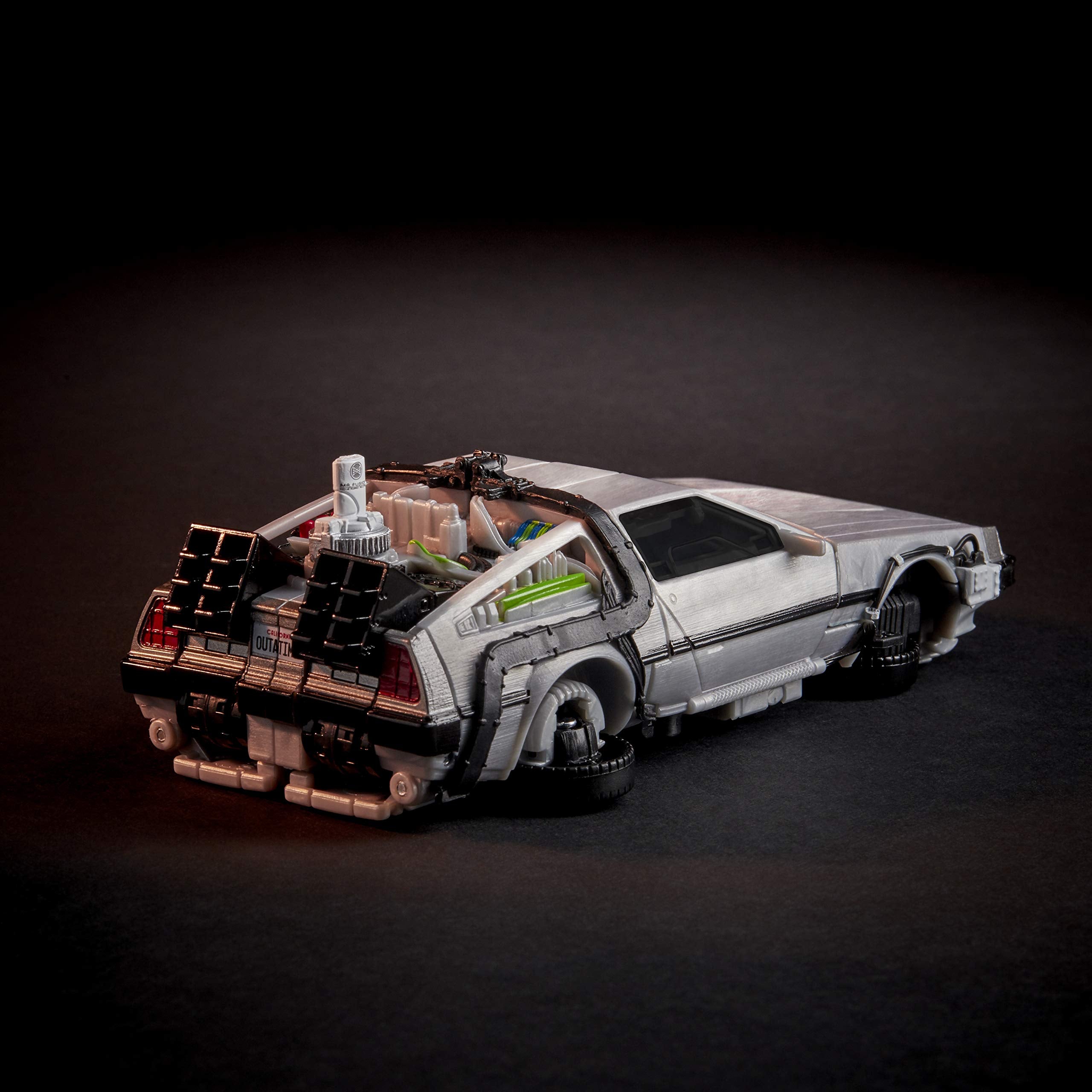 Flux capacitor chest detail adds movie-inspired sci-fi flair.