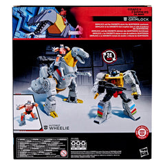Transformers Grimlock with blaster accessory enhances display and pretend battles.
