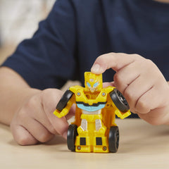 Hoist mini-bot racer designed for hands-on racing fun