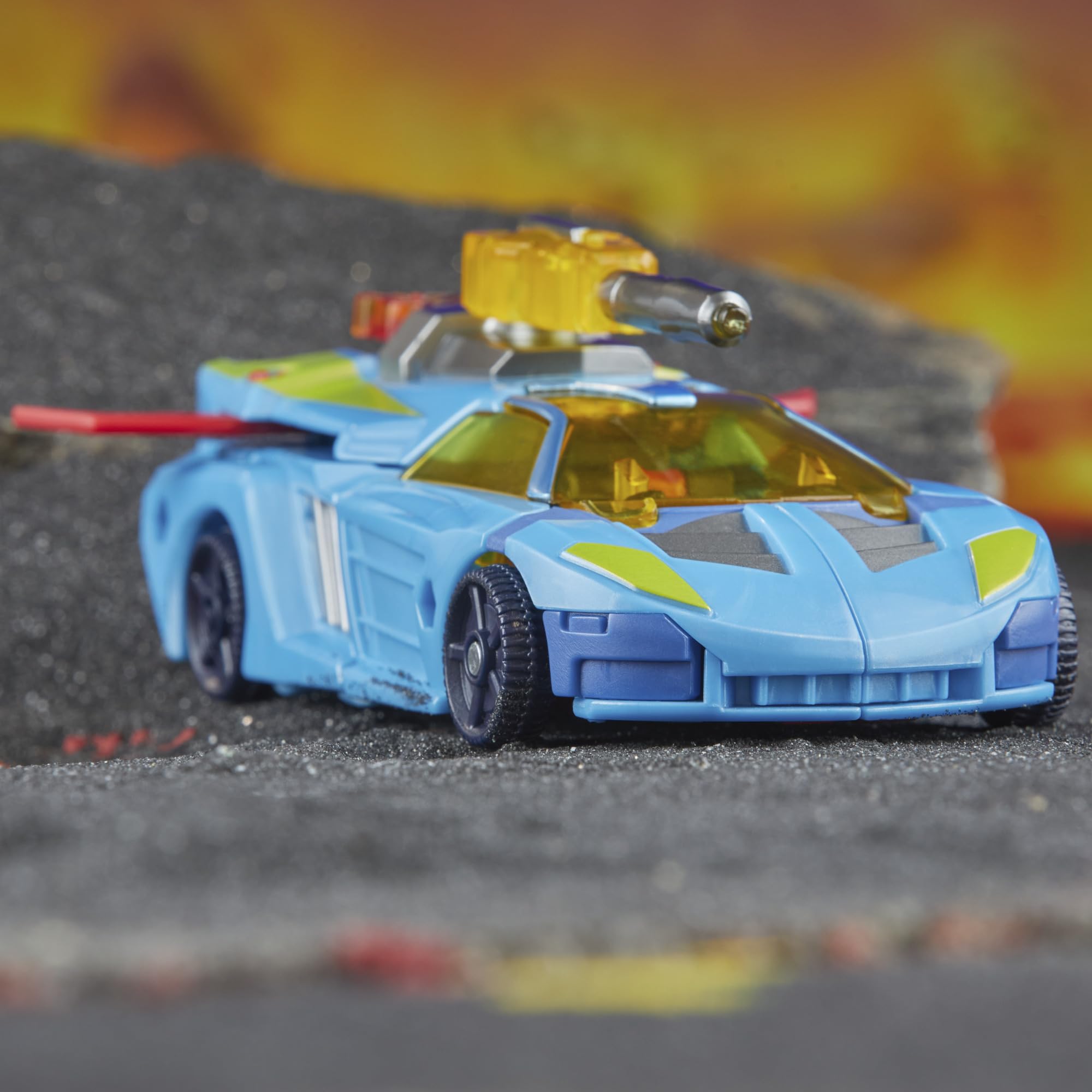 Transformers Hot Shot cyber-key included for cyber-themed enhancements.
