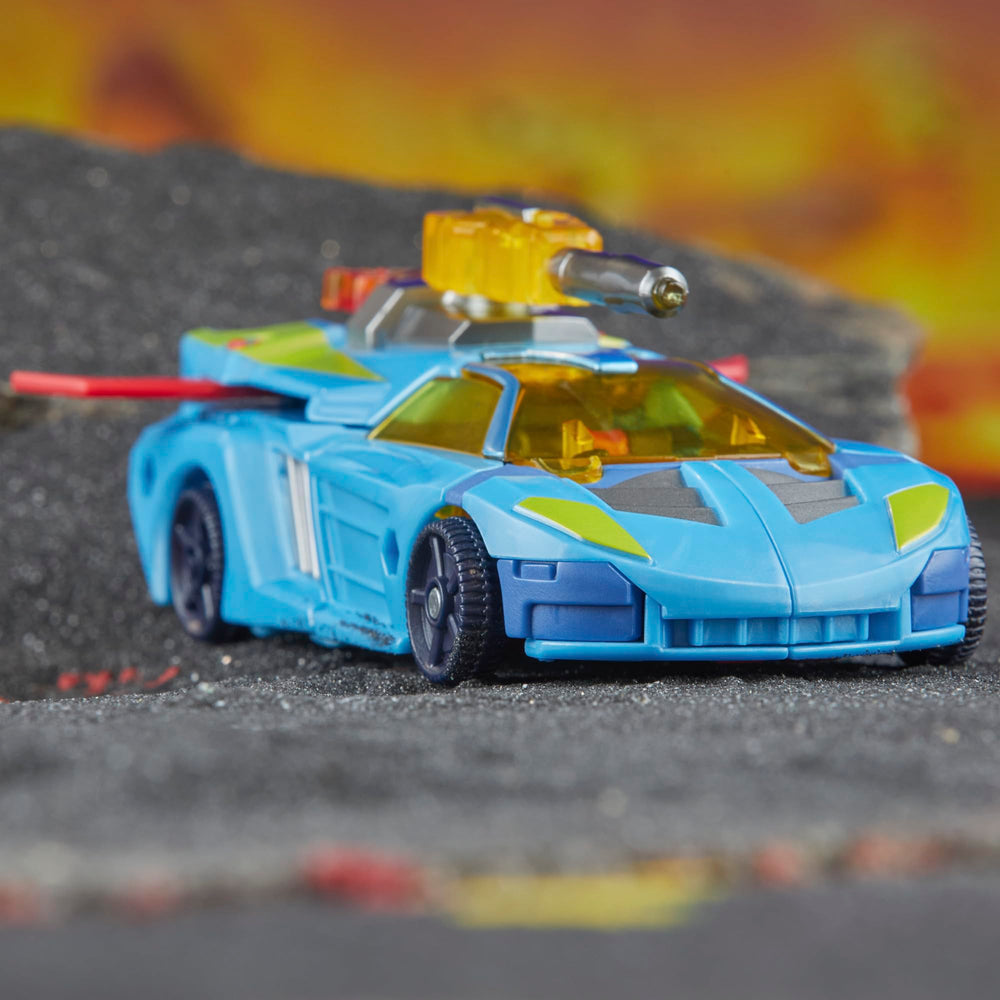 Transformers Hot Shot cyber-key included for cyber-themed enhancements.