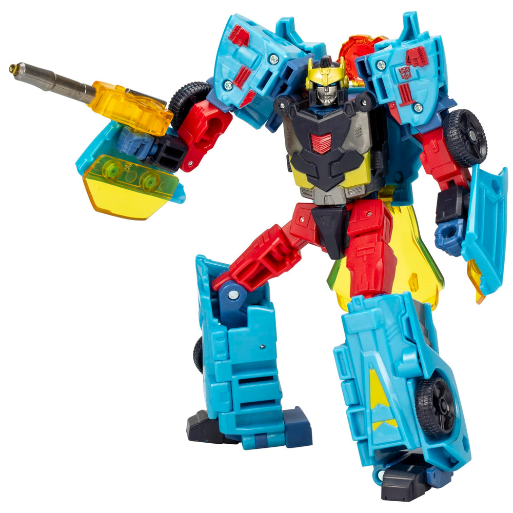 Transformers Hot Shot figure in robot mode, ready for action poses.