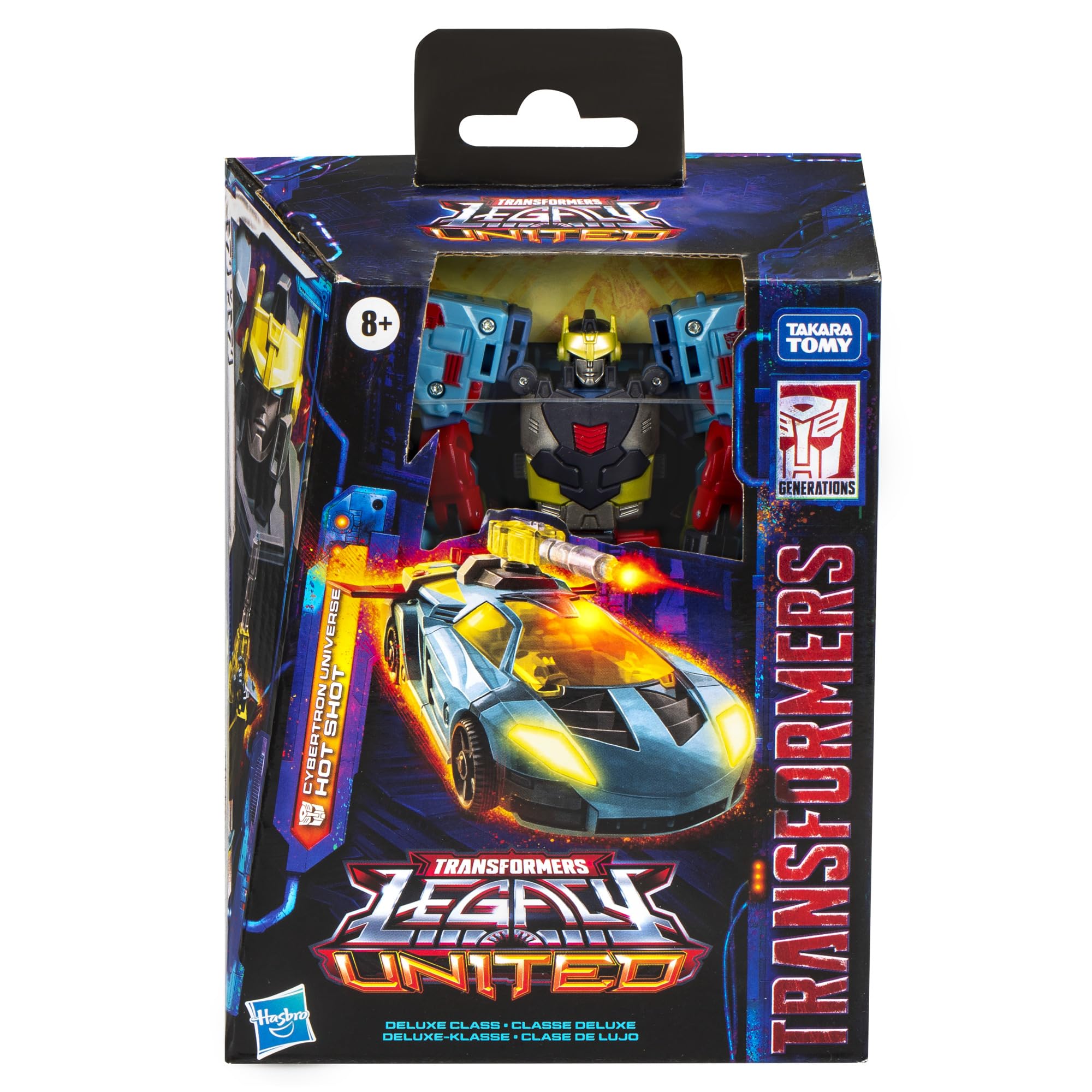 Transformers Hot Shot in sports car mode for display and dynamic posing.